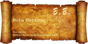 Bula Bettina névjegykártya