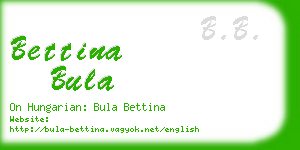 bettina bula business card
